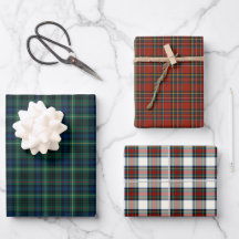 Clan Stewart Tartan Red, Green en White Pset