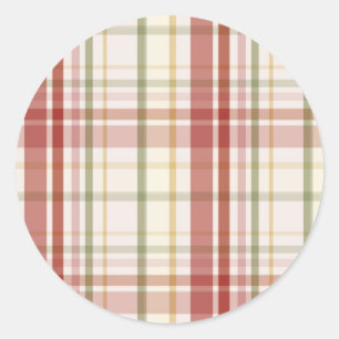 Clan Stewart Tartan Ronde Sticker