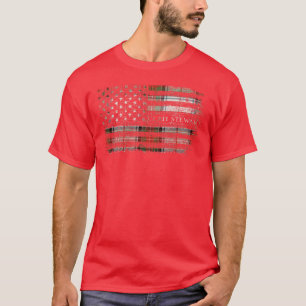 Clan Stewart Victoria Schotse tartan US vlag kilt T-shirt