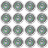 Clan Stirling Crest & Tartan Knot Sticker (Voorkant)