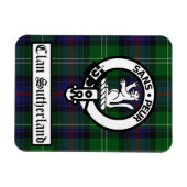 Clan Sutherland Crest Badge & Tartan Magneet (Horizontaal)
