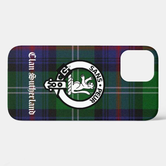 Clan Sutherland Crest & Tartan Case-Mate iPhone Case (Achterkant (horizontaal))