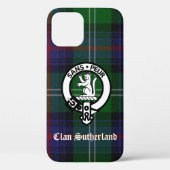 Clan Sutherland Crest & Tartan Case-Mate iPhone Case (Achterkant)