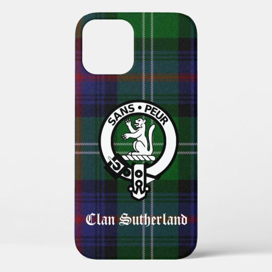Clan Sutherland Crest & Tartan Case-Mate iPhone Case (Achterkant)