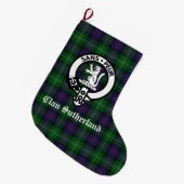 Clan Sutherland Crest & Tartan  Grote Kerstsok (Voorkant (Hangend))