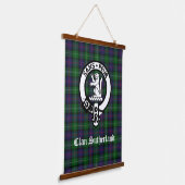 Clan Sutherland Crest & Tartan Hangend Wandkleed (Gebogen)