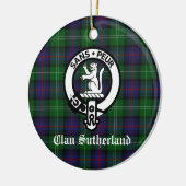 Clan Sutherland Crest & Tartan  Keramisch Ornament (Links)
