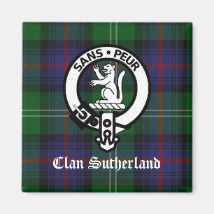 Clan Sutherland Crest & Tartan Magneet