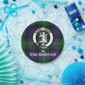 Clan Sutherland Crest & Tartan Paper Bord (Feest)