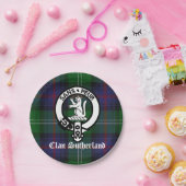 Clan Sutherland Crest & Tartan Paper Bord (Feest)