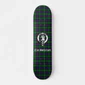 Clan Sutherland Crest & Tartan Skateboard (Voorkant)