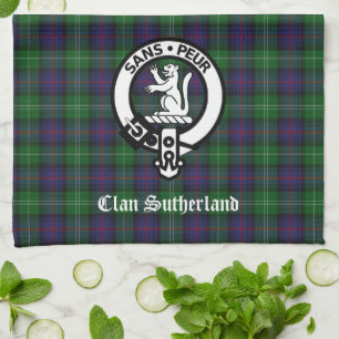 Clan Sutherland Crest & Tartan Theedoek