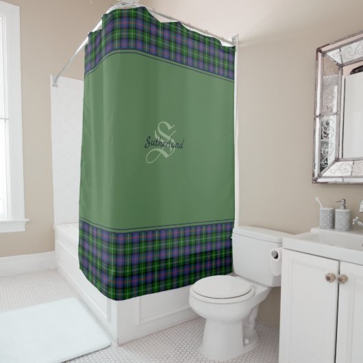 Clan Sutherland Tartan Douchegordijn (In situ)