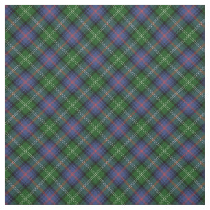 Clan Sutherland Tartan - klein diagonaal patroon Stof