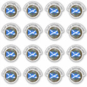 Clan Sutherland Tartan Knot & Flag Sticker (Voorkant)