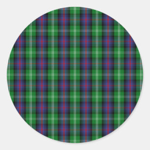 Clan Sutherland Tartan Ronde Sticker