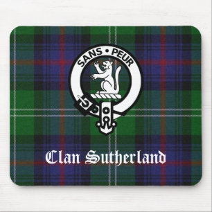 Clan Sutherland Wapen & Tartan Muismat