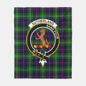 Clan Sutherland Weathered II Tartan Pset Fleece Deken (Voorkant)