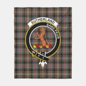 Clan Sutherland Weathered II Tartan Pset Fleece Deken (Voorkant)
