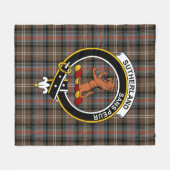 Clan Sutherland Weathered II Tartan Pset Fleece Deken (Voorkant (Horizontaal))