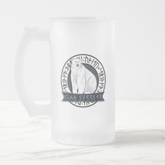 Clan Sverker "Jökull" Frosted Beer Stein Matglas Bierpul (Links)