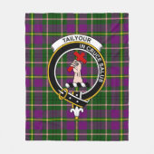 Clan Taylor Tartan Pset Fleece Deken (Voorkant)