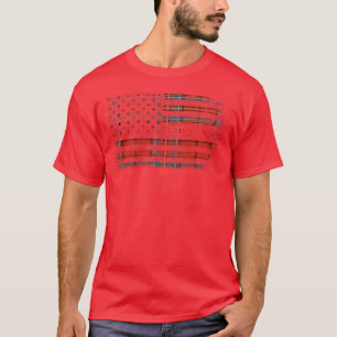 Clan tewart van Galloway Schotse tartan US vlag ki T-shirt
