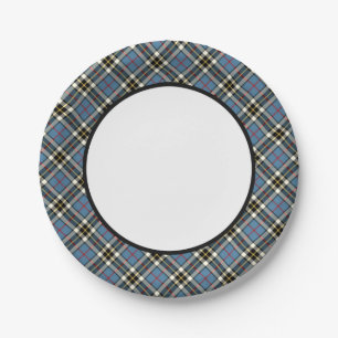 Clan Thompson Blue Dress Tartan Border Papieren Bordje
