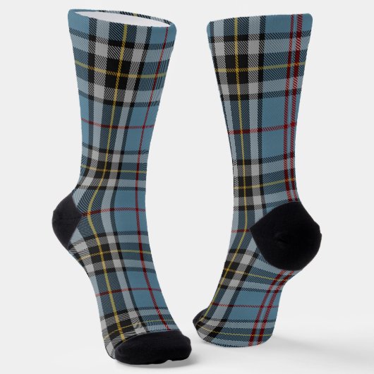 Clan Thompson Dress Blue Tartan Sokken (Gebogen)