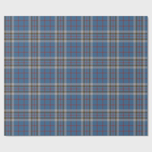 Clan Thompson Pset Blue Gray Tartan Cadeaupapier (Vlak)