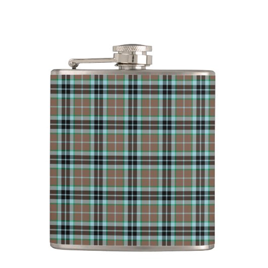 Clan Thompson Schotse jacht Tartan Heupfles (Voorkant)