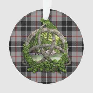 Clan Thompson Tartan Celtic Trinity Ornament