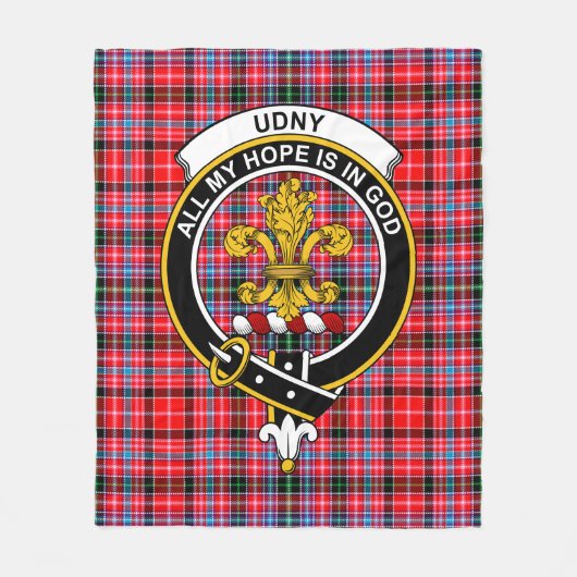 Clan Udny Tartan Pset Fleece Deken (Voorkant)
