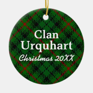 Clan Urquhart Scottish Tartan Keramisch Ornament