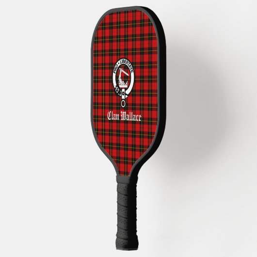 Clan Wallace Crest Badge en Tartan Pickleball Paddle (Links)