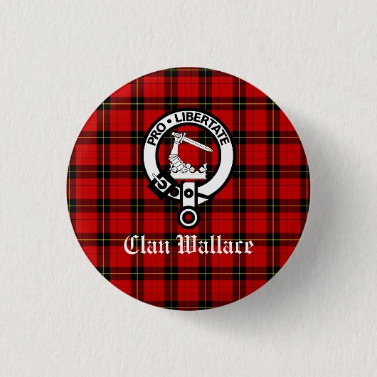 Clan Wallace Crest Badge et Tartan (Devant)