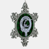 Clan Wallace Crest & Hunting Tartan Tin Sneeuwvlok Ornament (Links)