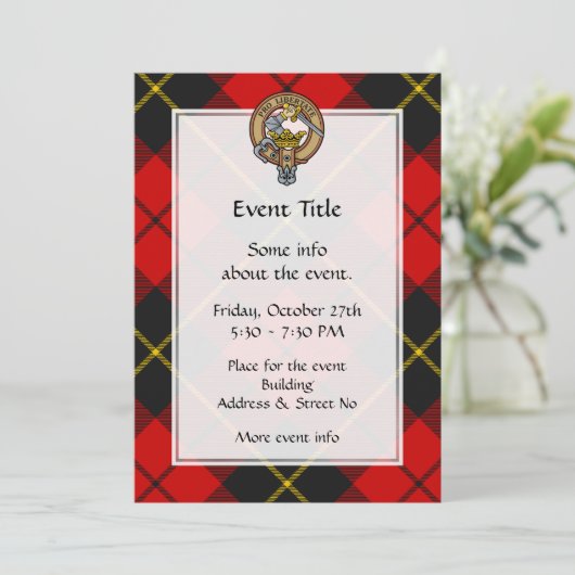 Clan Wallace Crest Invitation (Debout devant)