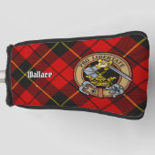 Clan Wallace Crest over Tartan Golfheadcover (Voorkant)