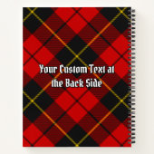 Clan Wallace Crest over Tartan Notitieboek (Achterkant)