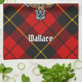 Clan Wallace Crest Serviette de cuisine (Plié)