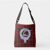 Clan Wallace Crest & Tartan Crossbody Tas (Voorkant)