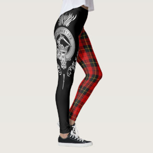 Clan Wallace Crest & Tartan Leggings