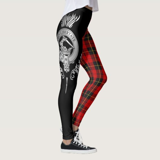 Clan Wallace Crest & Tartan Leggings (Rechts)