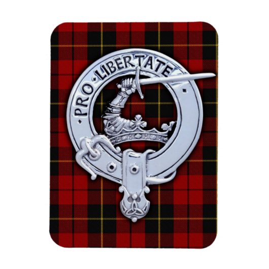 Clan Wallace Crest & Tartan Magneet (Verticaal)
