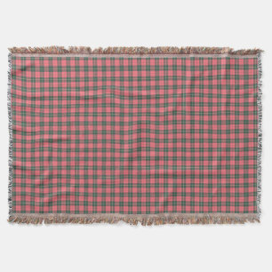 Clan Wallace Pink en Green Scottish Tartan Deken