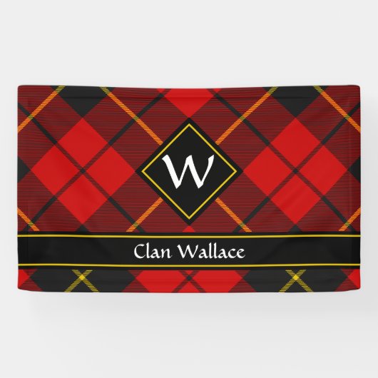 Clan Wallace Tartan Banner (Horizontaal)