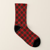 Clan Wallace Tartan Classic Rouge et Noir Plaid (Gauche intérieur)