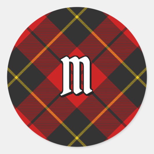 Clan Wallace Tartan Classic Round Sticker (Devant)