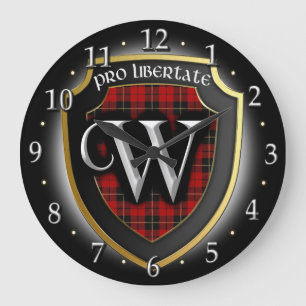 Clan Wallace Tartan Clock Grote Klok